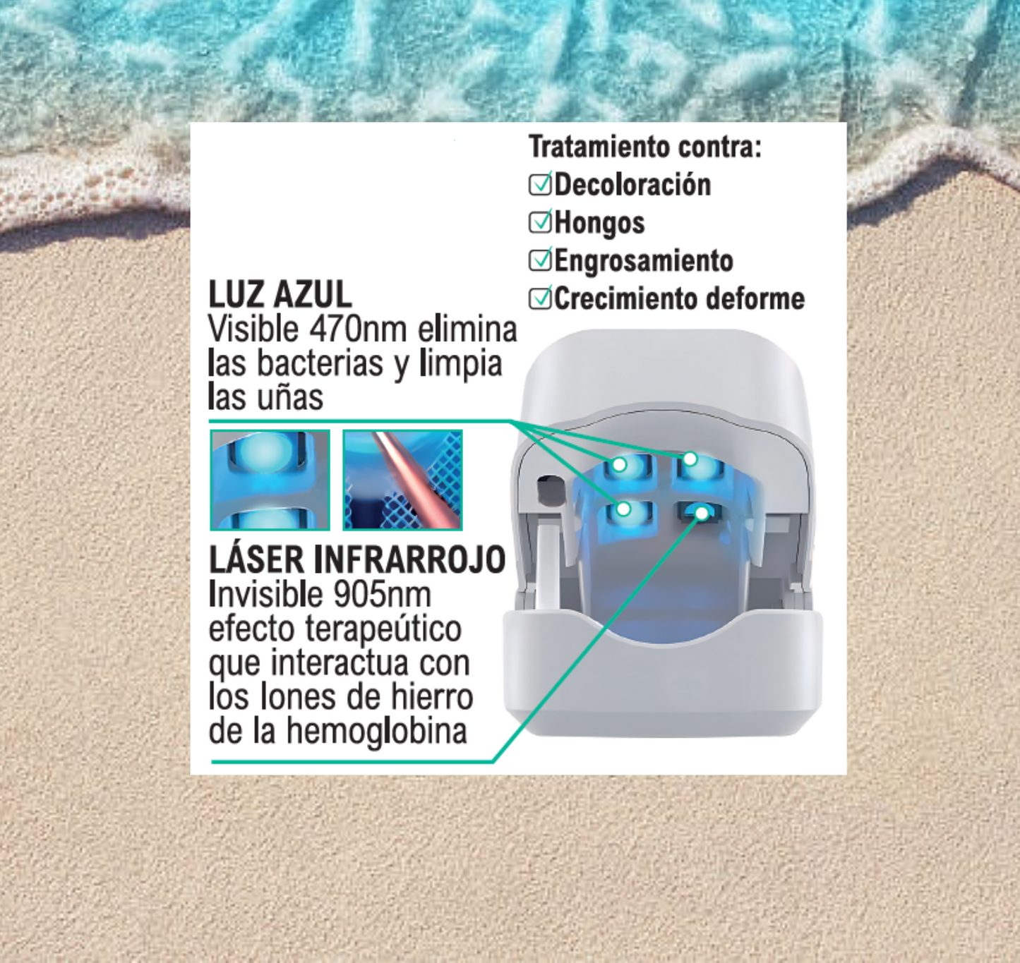 Láser LED para cuid-ad o de uñas - Adiós al miedo por mostrar las uñas